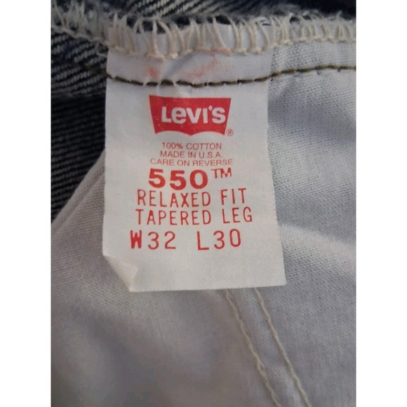 Vintage Levi's 550 Jeans 30x27 Black Orange Tab Made In USA 1994 Grunge Womens - Picture 5 of 14